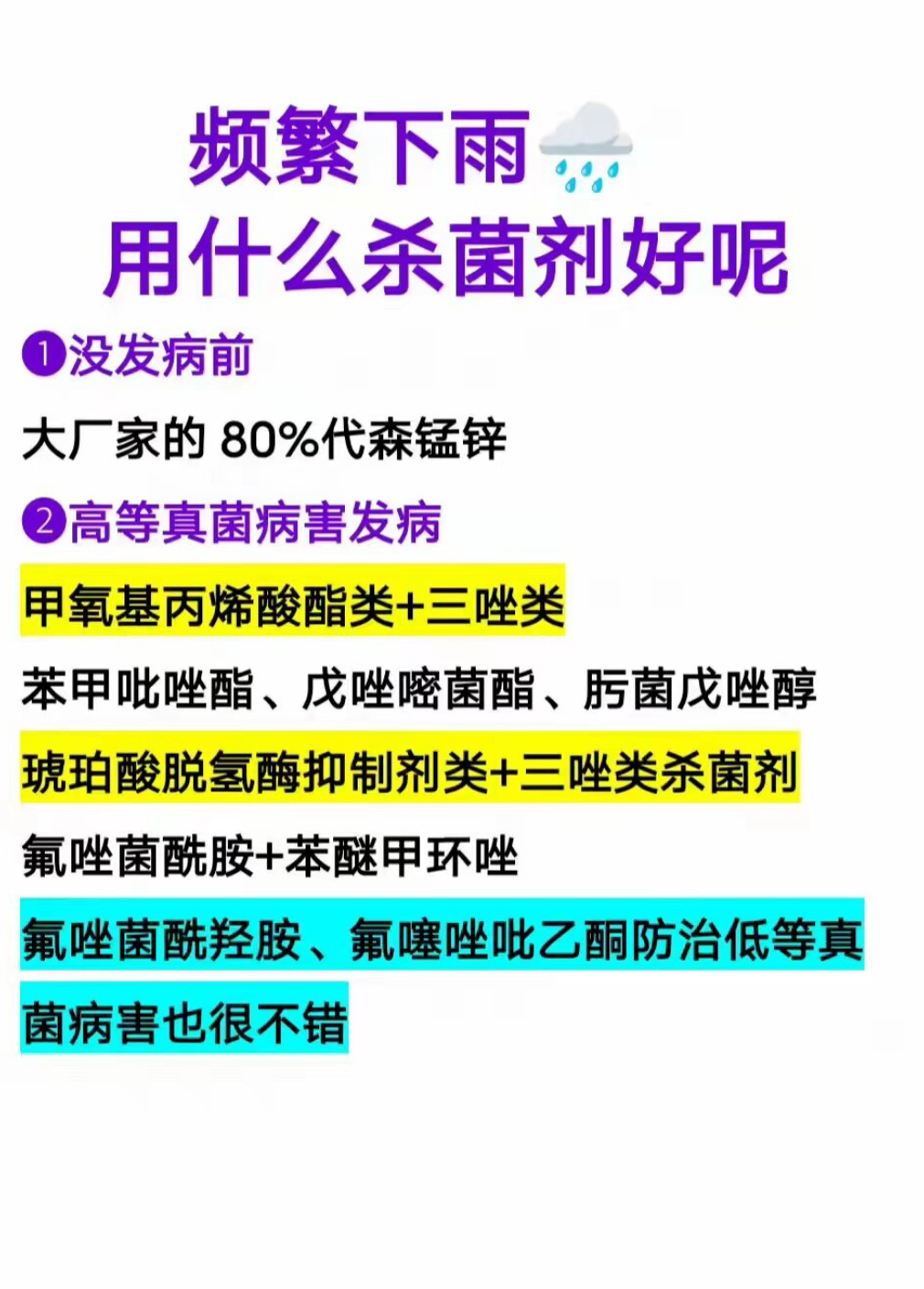 频繁下雨，老鸦柿用什么杀菌剂好？